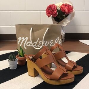 💕Madewell Wooden Platform Sandals💕
